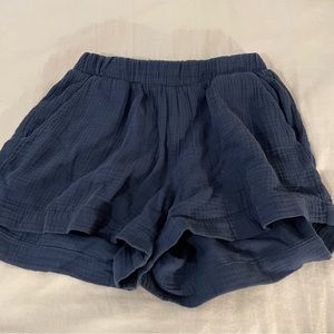 Anthropologie flowy waffle knit beach shorts